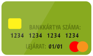 Egy bankkártya elülső oldala Egy bankkártya elülső oldala